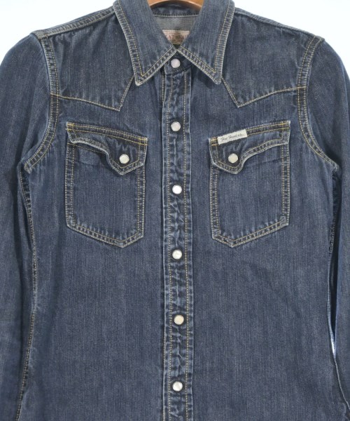 THE FLAT HEAD（ザフラットヘッド）カジュアルシャツ 紺 サイズ:34(XS位) レディース/2200673378026