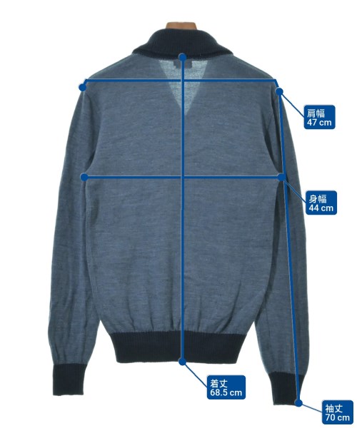 THE FLAT HEAD（ザフラットヘッド）ニット・セーター 青 サイズ:L メンズ/2200657760038