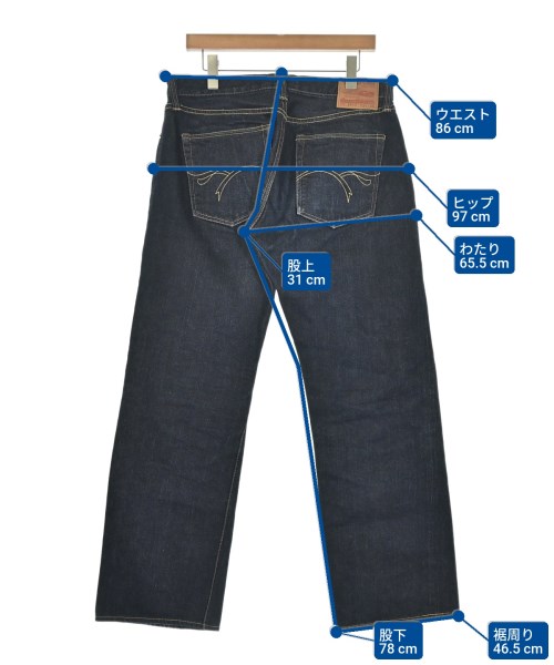 THE FLAT HEAD（ザフラットヘッド）デニムパンツ 紺 サイズ:34(XL位) メンズ/2200689326103