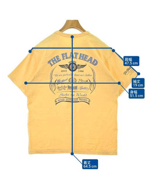 THE FLAT HEAD（ザフラットヘッド）Tシャツ・カットソー 黄 サイズ:42(L位) メンズ/2200689326127
