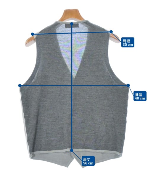 MAURIZIO BALDASSARI（マウリツィオバルダサーリ）ベスト グレー サイズ:48(L位) メンズ/2200649101085