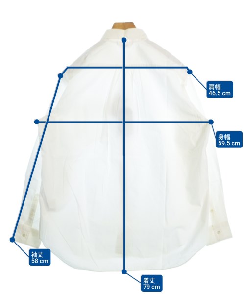 FUJITO（フジト）カジュアルシャツ 白 サイズ:XS メンズ/2200661331132