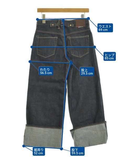 caqu（サキュウ）デニムパンツ 紺 サイズ:1(S位) レディース/2200649803019