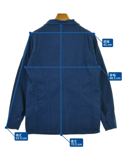 ROBUR（ローバー）テーラードジャケット 青 サイズ:36(S位) レディース/2200650588141