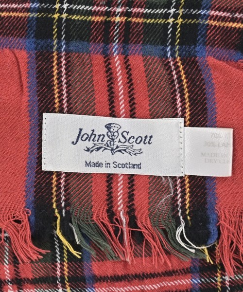 John Scott（ジョンスコット）ストール 赤 サイズ:- レディース/2200647823385