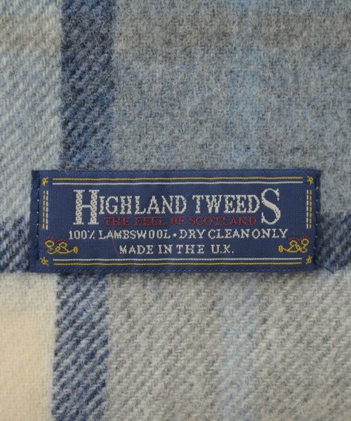 HIGHLAND TWEEDS（ハイランドツイード）マフラー 青 サイズ:- レディース/2200693596066