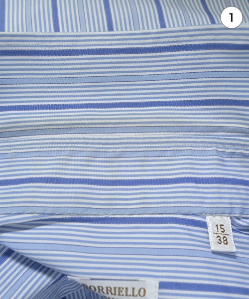 BORRIELLO（ボリエッロ）ドレスシャツ 青 サイズ:15(S位) メンズ/2200640855031