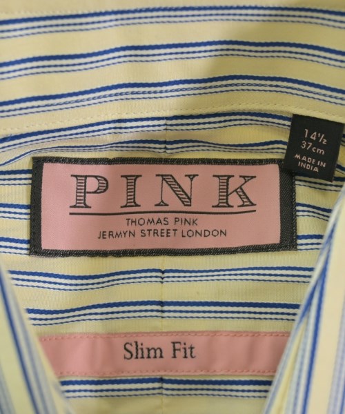 THOMAS PINK（トーマスピンク）カジュアルシャツ 黄 サイズ:14 1/2(XS位) メンズ/2200649868056