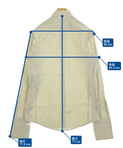 THOMAS PINK（トーマスピンク）カジュアルシャツ 黄 サイズ:14 1/2(XS位) メンズ/2200649868056