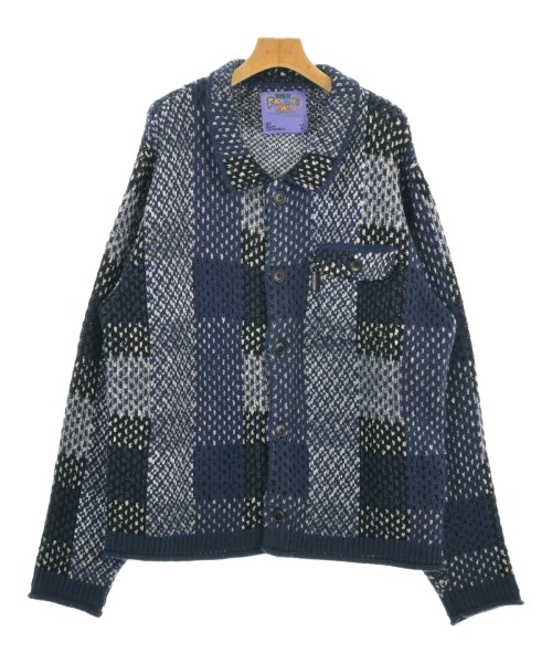 GO SLOW CARAVAN(ゴースローキャラバン)カーディガン 紺 サイズ:4(XXL位)/2200676521030