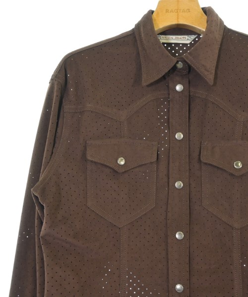KRIZIA JEANS（クリッツィアジーンズ）カジュアルシャツ 茶 サイズ:42(M位) レディース/2200678801031