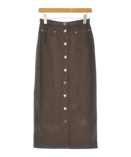 KRIZIA JEANS(クリッツィアジーンズ)ロング・マキシ丈スカート 茶 サイズ:42(M位)/2200678801048