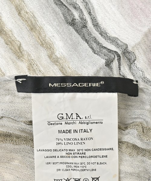 MESSAGERIE（メッサジェリエ）ストール 白 サイズ:- メンズ/2200643321090