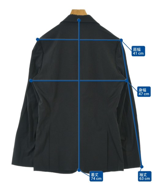 D/him（ダブルスタンダードクロージングヒム）テーラードジャケット 黒 サイズ:46(M位) メンズ/2200661929032