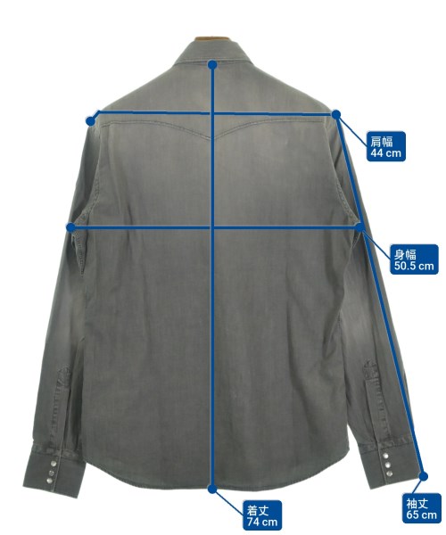 ALESSANDRO GHERARDI（アレッサンドロゲラルディ）カジュアルシャツ グレー サイズ:40(L位) メンズ/2200633601010