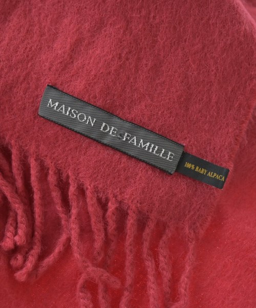 Maison de Famille（メゾンドゥファミーユ）ストール 赤 サイズ:- レディース/2200690821079