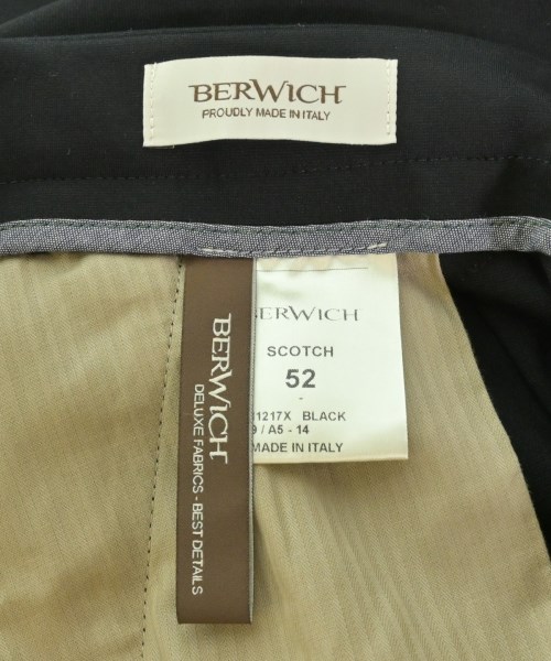 BERWICH（ベルウィッチ）スラックス 黒 サイズ:52(XXL位) メンズ/2200701626075