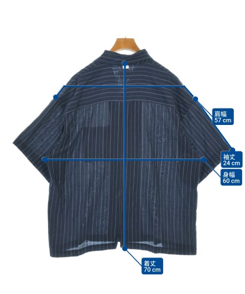 undecorated MAN（アンデコレイテッドマン）カジュアルシャツ 紺 サイズ:2(M位) メンズ/2200617087120