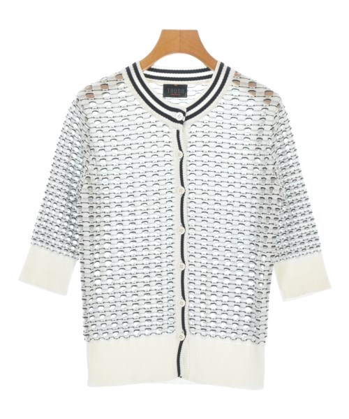 HIROKO KOSHINO TRUNK(ヒロココシノトランク)カーディガン 白 サイズ:38(S位)/2200678015094