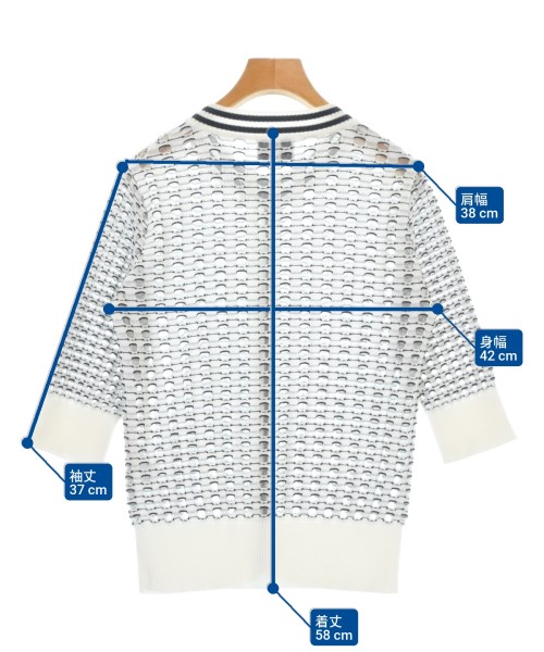 HIROKO KOSHINO TRUNK（ヒロココシノトランク）カーディガン 白 サイズ:38(S位) レディース/2200678015094