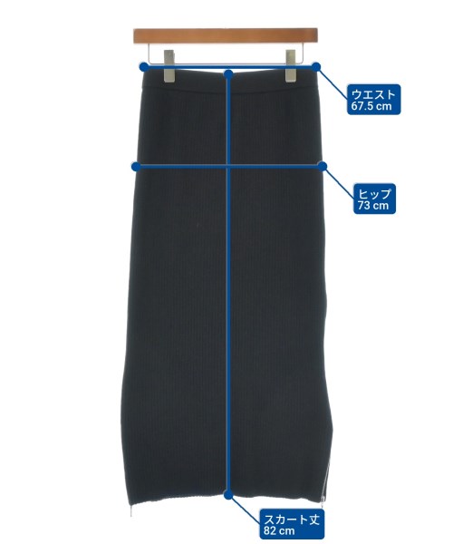 HIROKO KOSHINO TRUNK（ヒロココシノトランク）ロング・マキシ丈スカート 黒 サイズ:38(S位) レディース/2200678015162