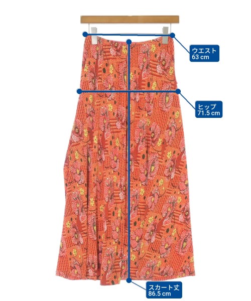 HIROKO KOSHINO TRUNK（ヒロココシノトランク）ロング・マキシ丈スカート 赤 サイズ:9(M位) レディース/2200645982060