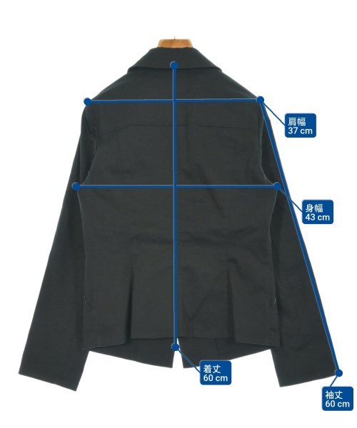 HIROKO KOSHINO TRUNK（ヒロココシノトランク）テーラードジャケット 黒 サイズ:40(M位) レディース/2200646278131