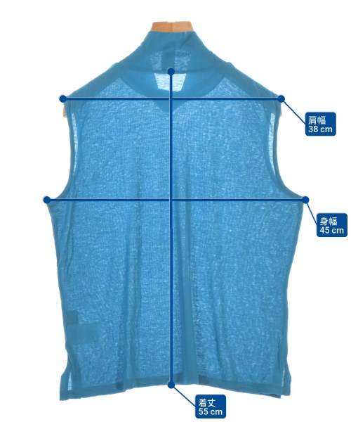 HIROKO KOSHINO TRUNK（ヒロココシノトランク）ノースリーブ 青 サイズ:40(M位) レディース/2200666505033