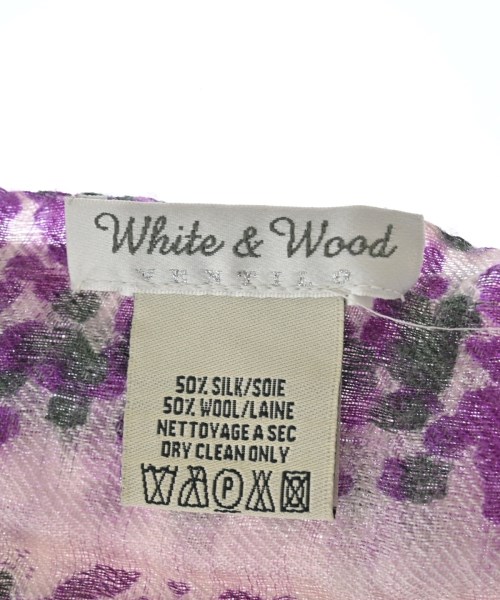 WHITE & WOOD（ホワイトアンドウッド）ストール 紫 サイズ:- レディース/2200701799342