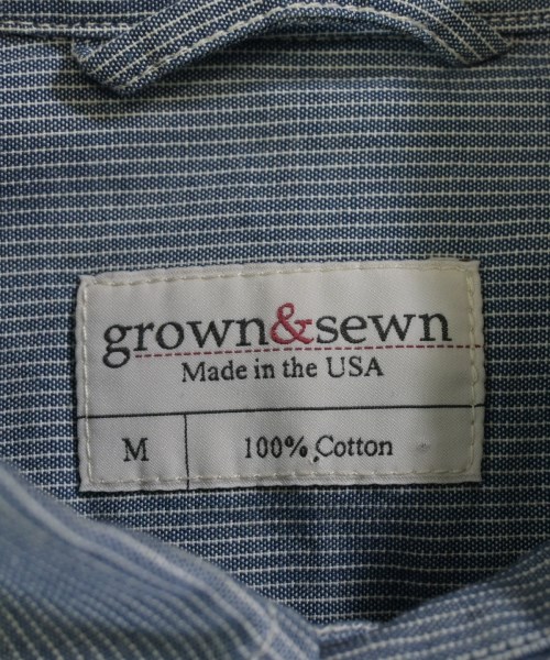 grown&sewn（グロウンアンドソーン）カジュアルシャツ 紺 サイズ:M メンズ/2200703673138