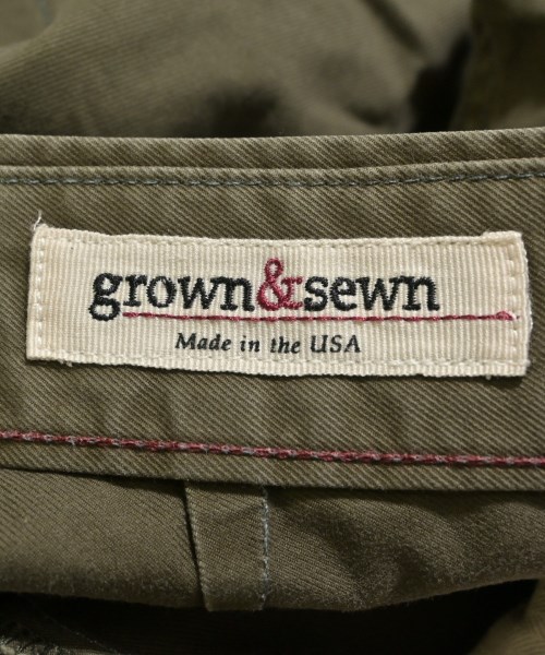 grown&sewn（グロウンアンドソーン）チノパン カーキ サイズ:34(XL位) メンズ/2200670337033