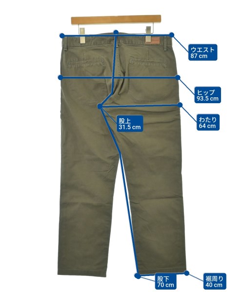 grown&sewn（グロウンアンドソーン）チノパン カーキ サイズ:34(XL位) メンズ/2200670337033