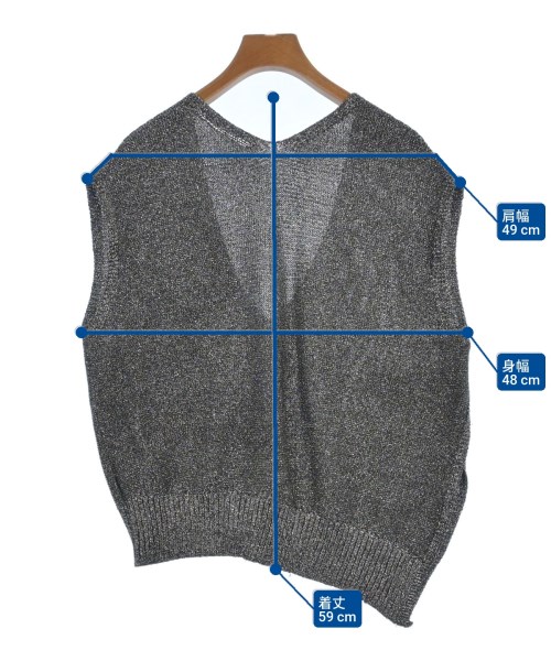 Y.M.D.O.（ワイエムヂィーオー）ベスト シルバー サイズ:F レディース/2200619891091