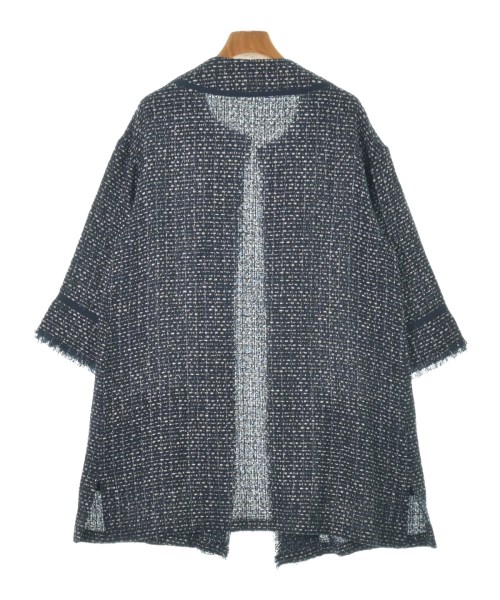 DUYAN（ドゥーヤン）ノーカラージャケット 紺 サイズ:40(M位) レディース/2200633164041