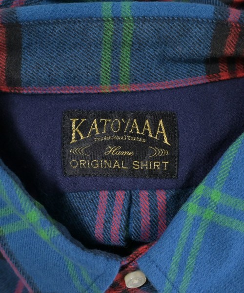 KATO`　AAA（カトートリプルエー）カジュアルシャツ 青 サイズ:L メンズ/2200689787058