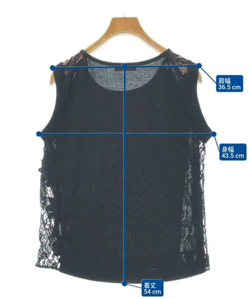 Three Four Time（スリーフォータイム）ベスト/ノースリーブ 黒 サイズ:-(M位) レディース/2200665203046