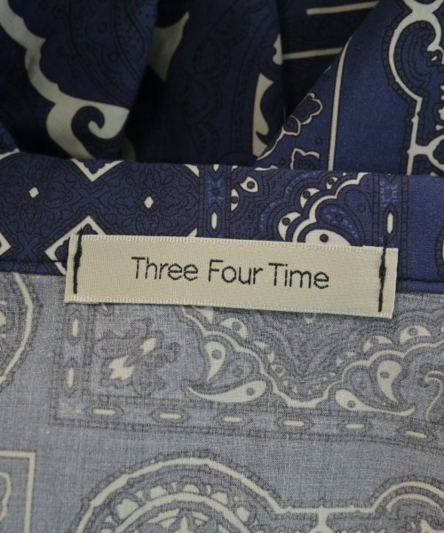 Three Four Time（スリーフォータイム）ワンピース 紺 サイズ:F レディース/2200728015043