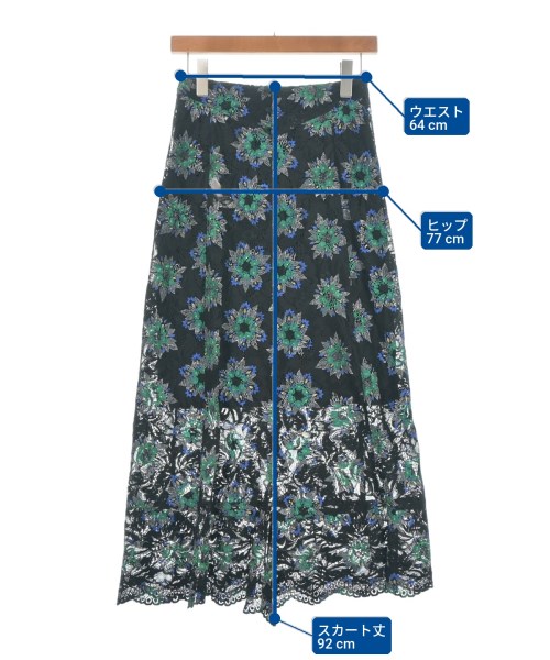 Paco Rabanne（パコラバンヌ）ロング・マキシ丈スカート 黒 サイズ:36(XS位) レディース/2200621755121