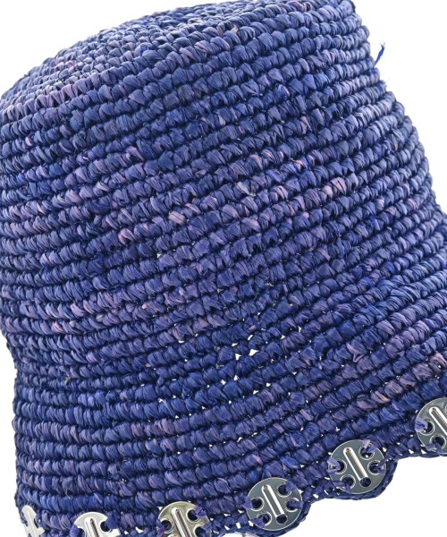 Paco Rabanne（パコラバンヌ）ストローハット 紫 サイズ:58 レディース/2200591965049