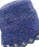 Paco Rabanne（パコラバンヌ）ストローハット 紫 サイズ:58 レディース/2200591965049