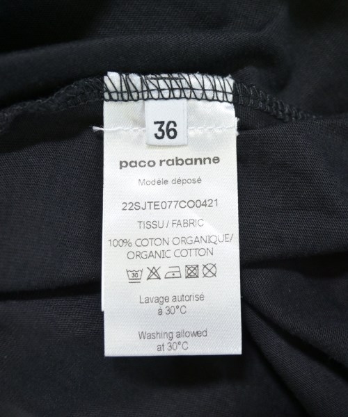 Paco Rabanne（パコラバンヌ）Tシャツ・カットソー 黒 サイズ:36(XS位) レディース/2200715915431