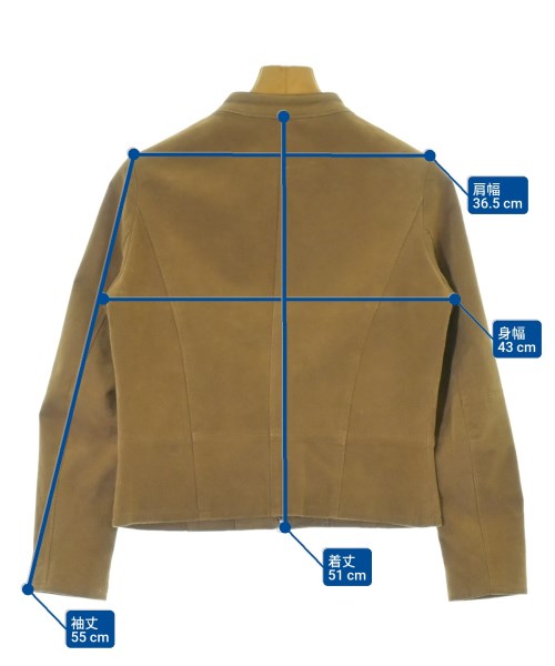 Maker's Shirt 鎌倉（メイカーズシャツカマクラ）ライダース 茶 サイズ:S レディース/2200693074038