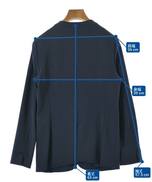 Maker's Shirt 鎌倉（メイカーズシャツカマクラ）ノーカラージャケット 紺 サイズ:-(M位) レディース/2200701966089