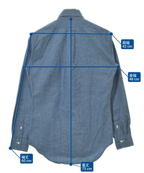 Maker's Shirt 鎌倉（メイカーズシャツカマクラ）カジュアルシャツ 青 サイズ:37(XS位) メンズ/2200680959010