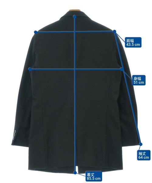 COMME CA MEN（コムサメン）チェスターコート 黒 サイズ:M メンズ/2200637655040