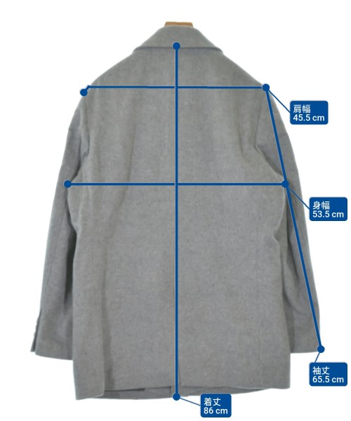 COMME CA MEN（コムサメン）チェスターコート グレー サイズ:L メンズ/2200642989116