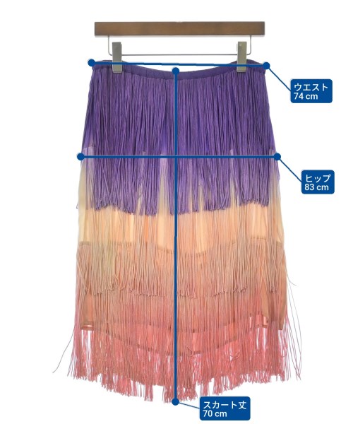 CALYPSO（カリプソ）ひざ丈スカート 紫 サイズ:0(XS位) レディース/2200644660068