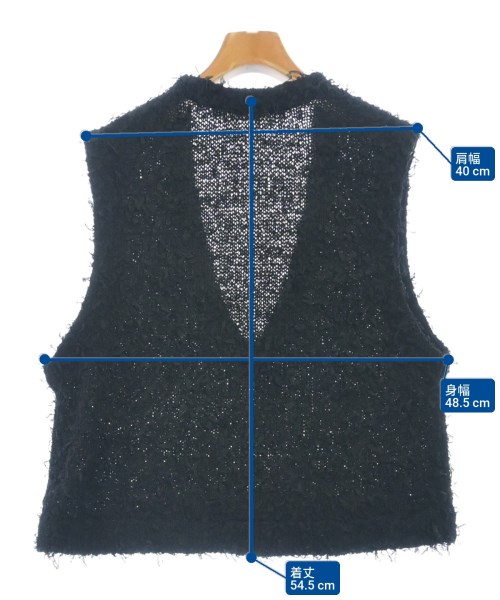 huitieme nid（ユイティームニ）ベスト/ノースリーブ 黒 サイズ:-(M位) レディース/2200621843057