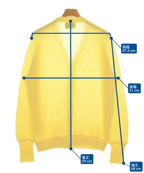 JANTZEN（ジャンセン）カーディガン 黄 サイズ:M メンズ/2200643700031