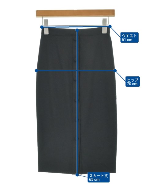 ALTUZARRA（アルトゥザラ）ひざ丈スカート 黒 サイズ:36(XS位) レディース/2200623596029